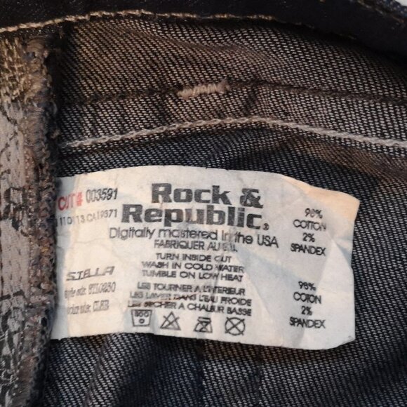 Rock & Republic Los Angeles Siella Ladies Dark Wash Jeans - Picture 8 of 11